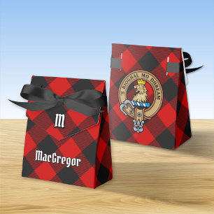 MacGregor Vapensköld över Rob Roy Tartan Favor Box Presentaskar