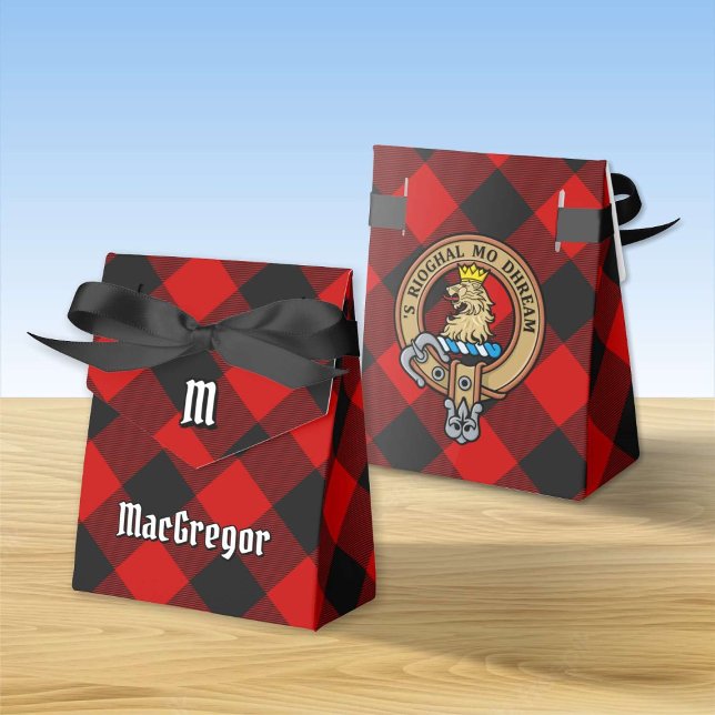 MacGregor Vapensköld över Rob Roy Tartan Favor Box Presentaskar (Skapare uppladdad)