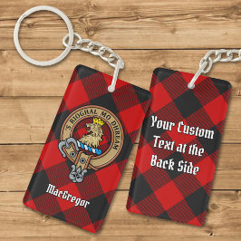 MacGregor Vapensköld över Rob Roy Tartan Keychain