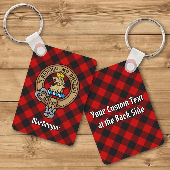 MacGregor Vapensköld över Rob Roy Tartan Keychain Nyckelring (Skapare uppladdad)