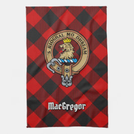 MacGregor Vapensköld över Rob Roy Tartan Kitchen T Kökshandduk