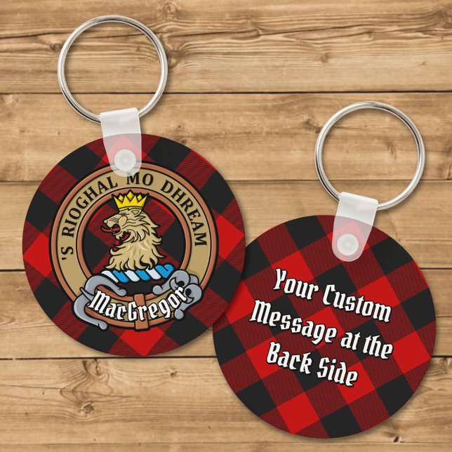 MacGregor Vapensköld över Rob Roy Tartan Nyckelring (Skapare uppladdad)