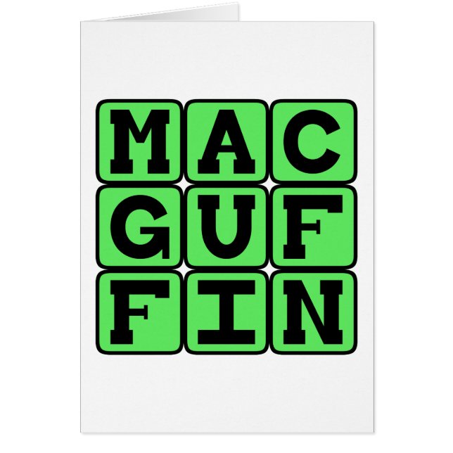 MacGuffin, Litterärt lurendrejeri Hälsningskort (Framsidan)
