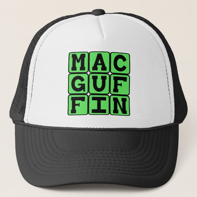 MacGuffin, Litterärt lurendrejeri Truckerkeps (Framsida)