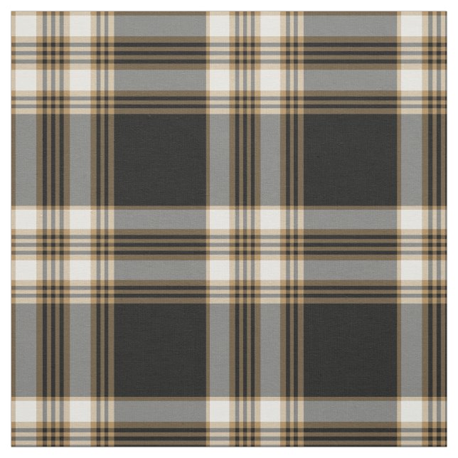 MacGuinness Tartan Black och Brown Irish Play Tyg (Provkarta)