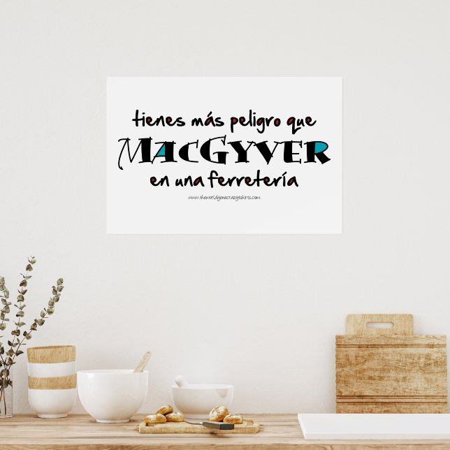 MacGyver en una ferrepía Poster (Kök)
