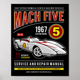 Mach 5 Speed Racer Poster