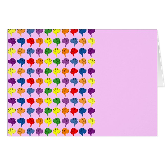 Mach die Doggenwelt bunter Hälsningskort (Framsidan Horizontal)