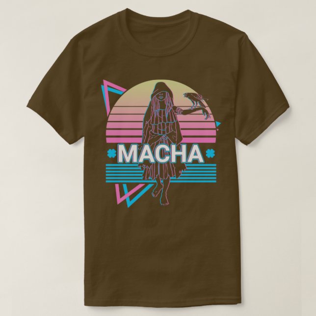 Macha Irish Goddess Ancient Celtic Mythology Retro T Shirt (Design framsida)