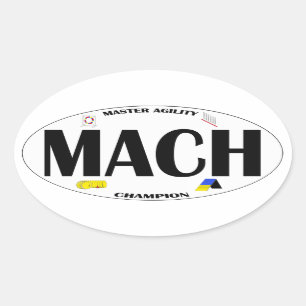 MACHAgilityklistermärke Ovalt Klistermärke