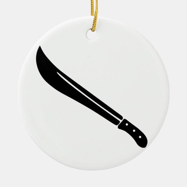 Machete Julgransprydnad Keramik (Framsidan)