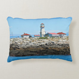Machias Seal Island fyr, Kanada Pillow Prydnadskudde