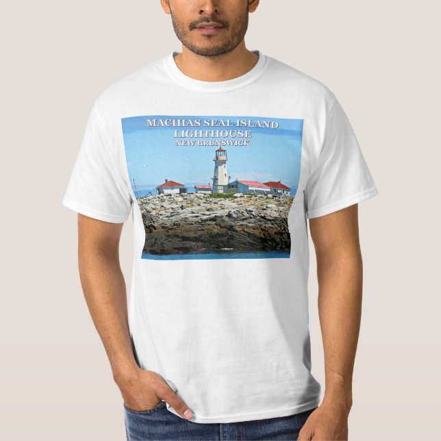 Machias Seal Island fyr, New Brunsw T-Shirt (Framsida)