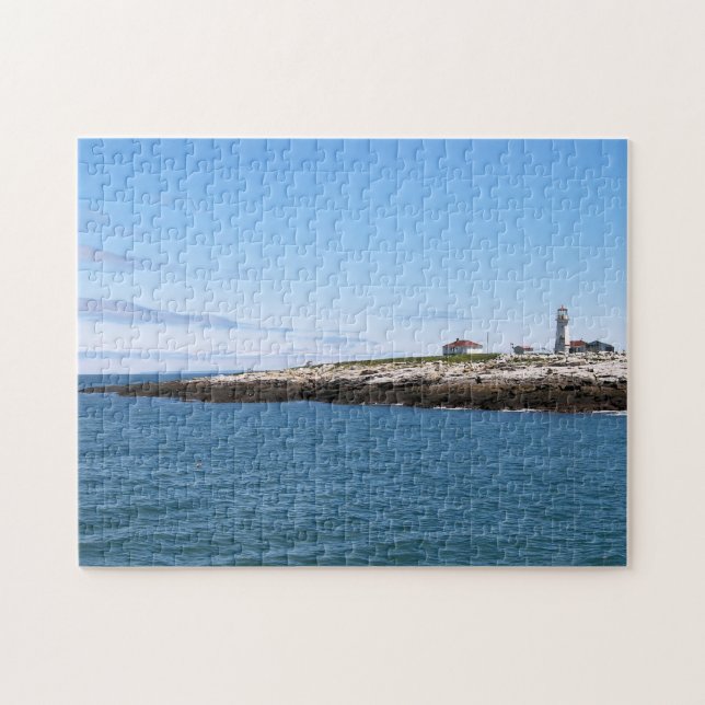 Machias Seal Island Lighthouse Jigszle Puzzle Pussel (Horisontell)