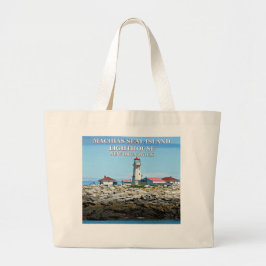 Machias Seal Island Lighthouse Jumbo Tote Bag Jumbo Tygkasse