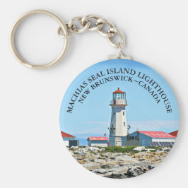 Machias Seal Island Lighthouse, NB Keychain Nyckelring