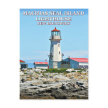 Machias Seal Island Lighthouse, New Brun Postcard