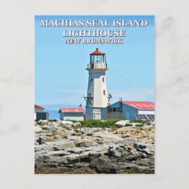 Machias Seal Island Lighthouse, New Brun Postcard Vykort