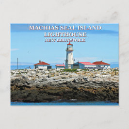 Machias Seal Island Lighthouse, New Brun Postcard Vykort
