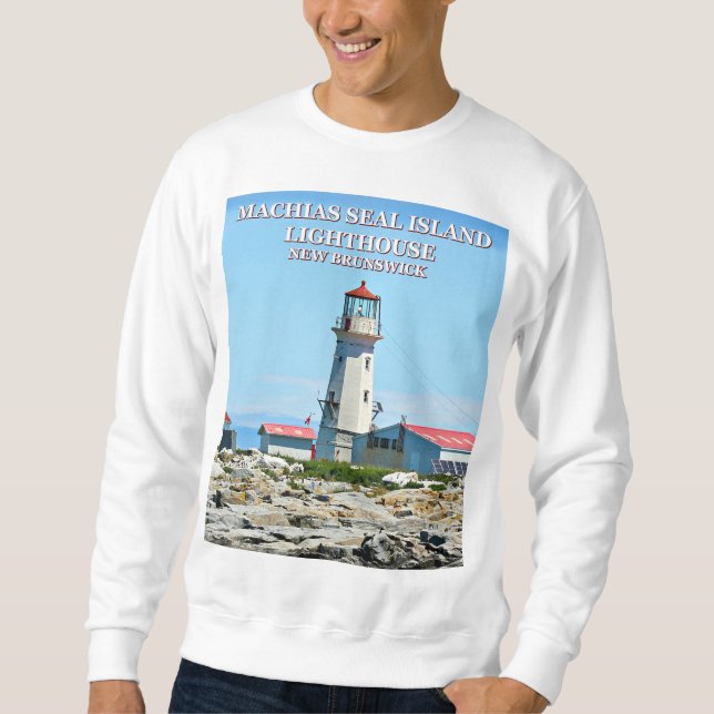 Machias Seal Island Lighthouse Sweatshirt (Framsida)