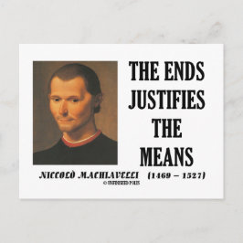 Machiavelli avslutar justeringen av citatet för El Vykort