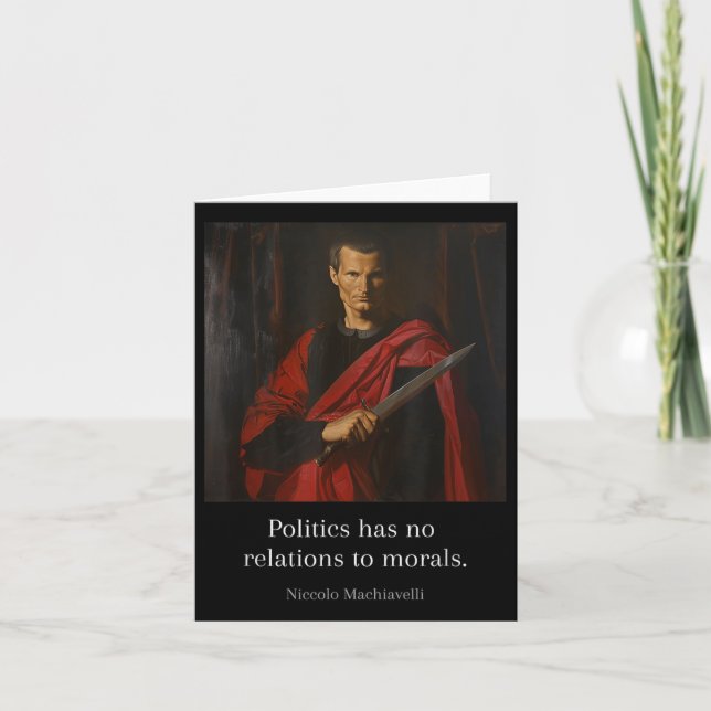 Machiavelli citerar konst av Krig Machiavellian Wi Kort (Framsida)
