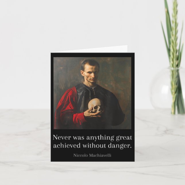 Machiavelli citerar konst av Krig Machiavellian Wi Kort (Framsida)