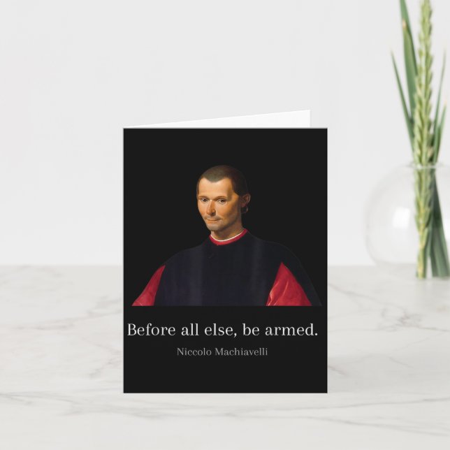 Machiavelli citerar konst av Krig Machiavellian Wi Kort (Framsida)