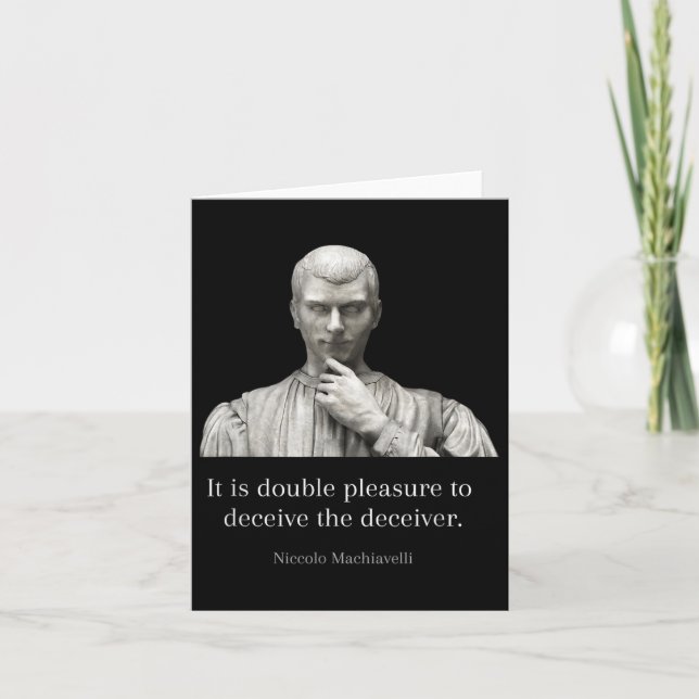 Machiavelli citerar konst av Krig Machiavellian Wi Kort (Framsida)