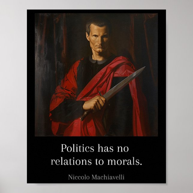 Machiavelli citerar konst av Krig Machiavellian Wi Poster (Framsidan)