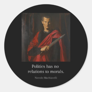 Machiavelli citerar konst av Krig Machiavellian Wi Runt Klistermärke
