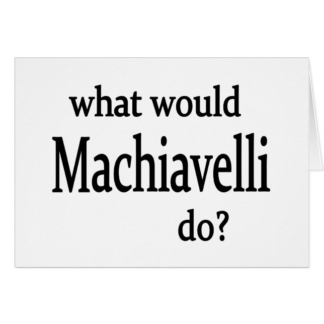 Machiavelli Hälsningskort (Framsidan Horizontal)
