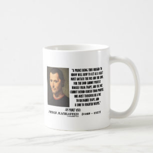 Machiavelli Prince Imitera Lura och det lejona Kaffemugg