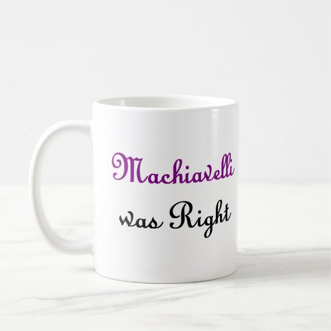 machiavelli var höger kaffemugg (Vänster)