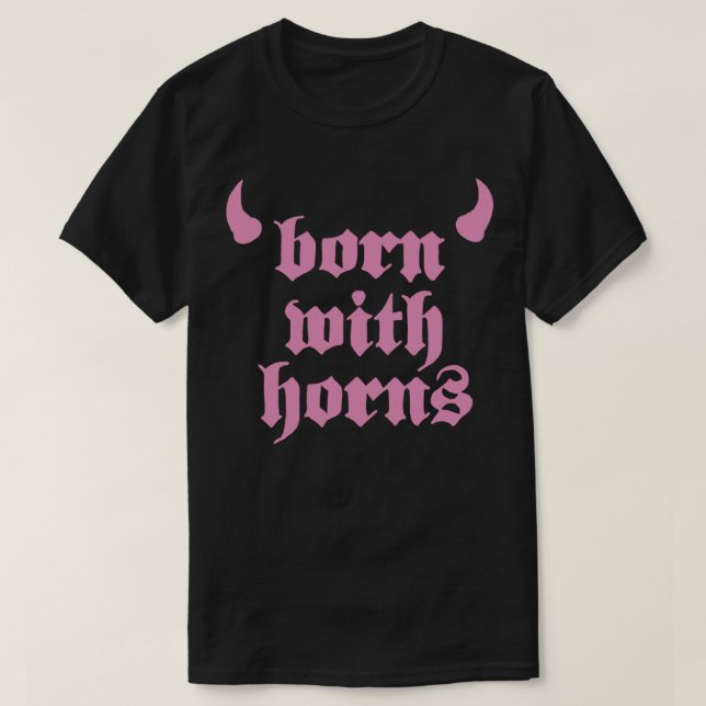 Machine Gun Kelly - MGK - Born with horns Essentia T Shirt (Design framsida)