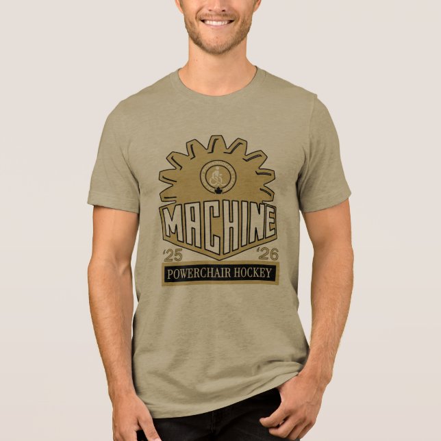 machine olive t shirt (Framsida)