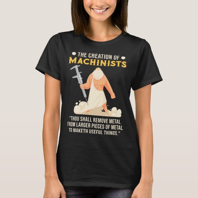 Machinist CNC Machining Worker for CNC Operator T Shirt (Framsida)