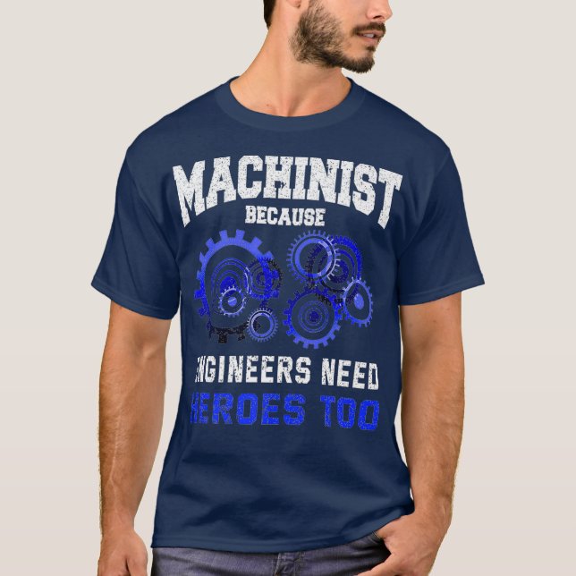 Machinist Funny CNC-operator Joke Quote Gift T Shirt (Framsida)