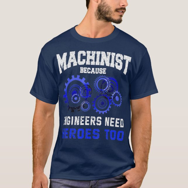 Machinist Funny CNC-operator Joke Quote Gift T Shirt (Framsida)