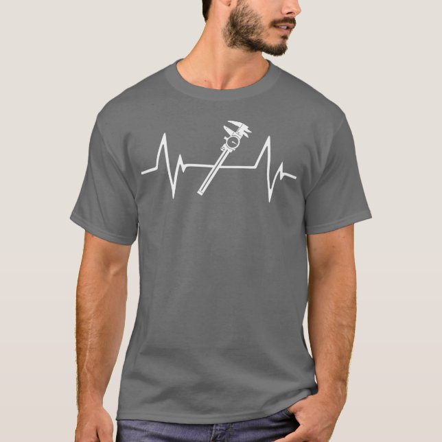 Machinist Heartslag Gift T Shirt (Framsida)
