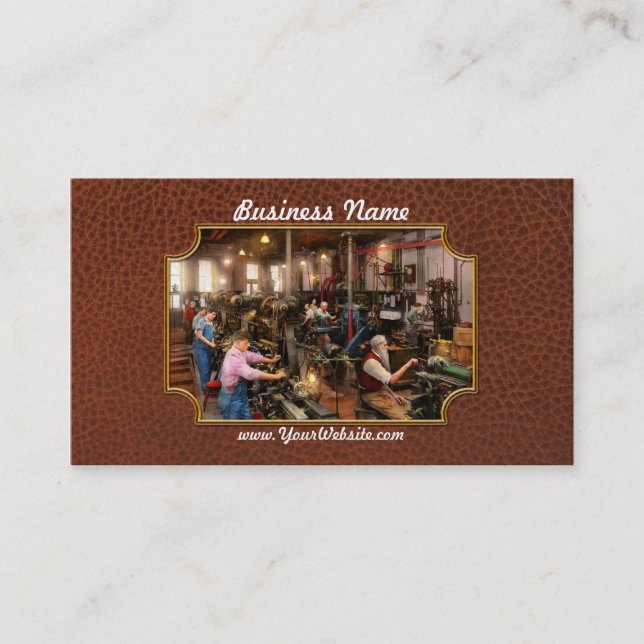 Machinist - Huvudklass 1920 Visitkort (Framsida)