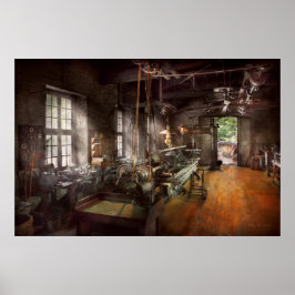 Machinist - Lathe - A long lathe Poster