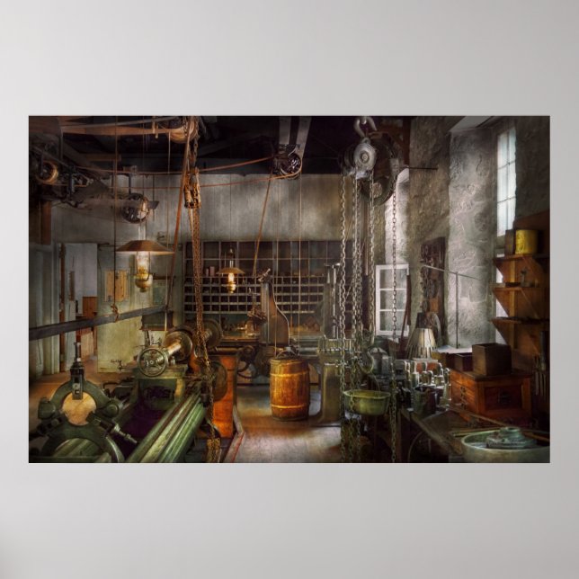 Machinist - Lathes - Machinists paradise Poster (Framsidan)