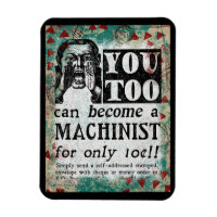 Machinist Magnet - Funny Vintage Retro