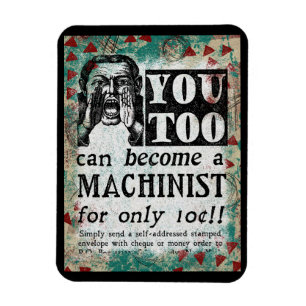 Machinist Magnet - Funny Vintage Retro
