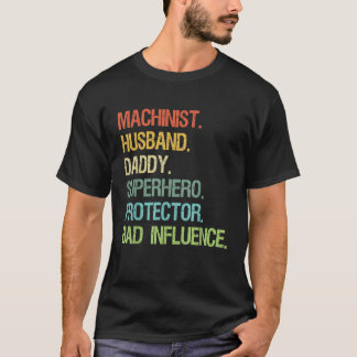 Machinist Make pappa Superhjälte Protector PAPPA T Shirt