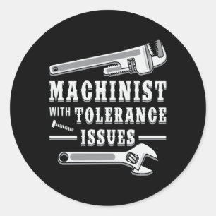 Machinist Maskin Mechanic CNC Machinist Gift Idea Runt Klistermärke