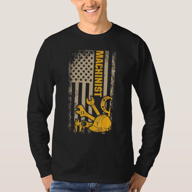 Machinist Maskin operator Machining 11 T Shirt (Framsida)