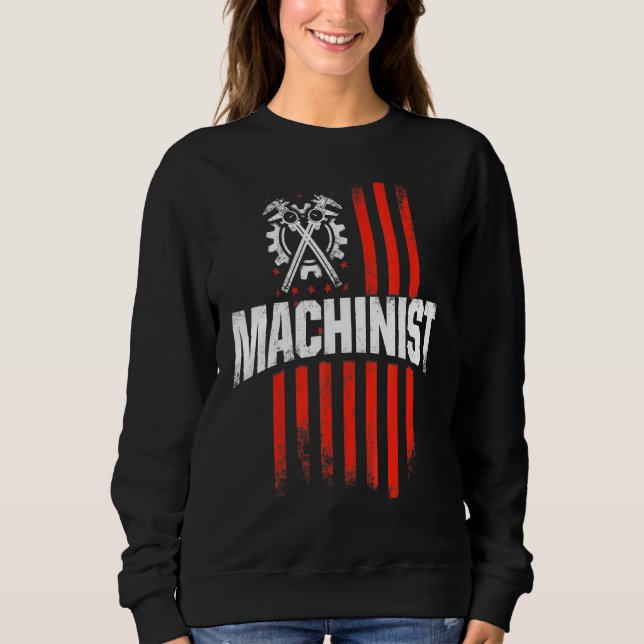 Machinist Maskin operator Machining 13 T Shirt (Framsida)