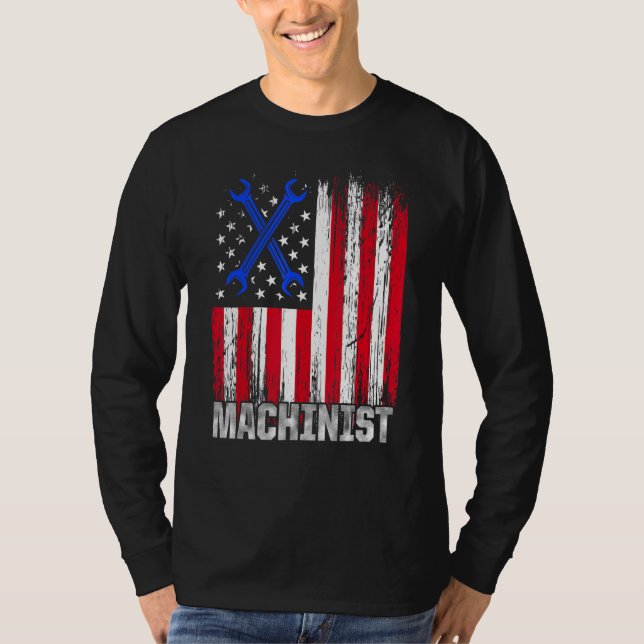 Machinist Maskin operator Machining 13 T Shirt (Framsida)